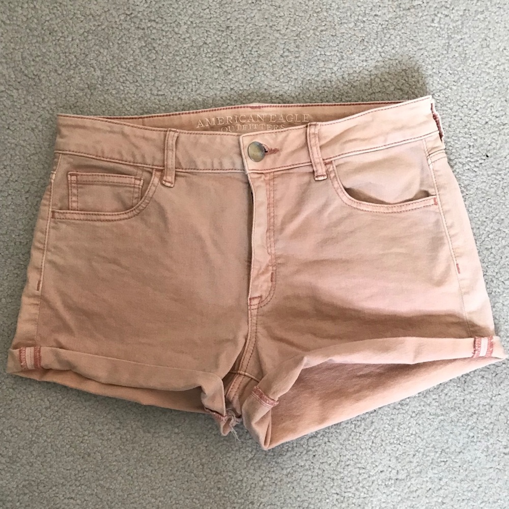 American Eagle Light Pink Stretchy Jean Shorts
